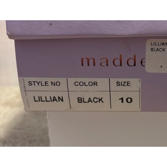 Madden Girl Shoes Lillian 10M Black Suede Block Heel Strap Sandals With Box EUC - Picture 11 of 11